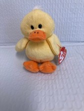 Ty Basket Beanie Baby 💜 CHARCOS The Yellow Easter Chick 4" PELUCHE Nuevo MWMT's