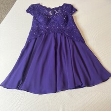 JJ  s House Purple Chiffon Bridesmaid Prom Dress Size S