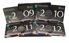 &pound;5 FIVE POUND COIN PACKS OLYMPIC COUNTDOWN / PRESENTATION PACKS ROYAL MINT