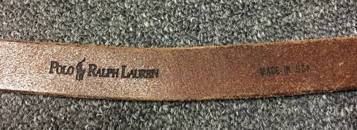 Vtg 70s Kids Polo Ralph Lauren Belt Sz. 24 Brown Leather