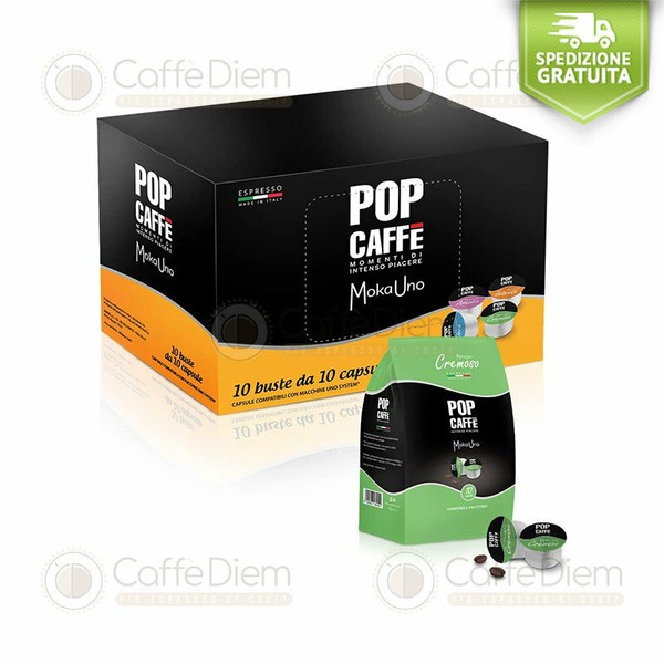 N.100 POP Capsules Coffee Mocha a Creamy compatible with machines one system Photo Related