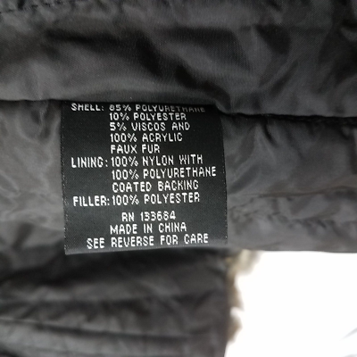 Regent and Company Faux Fur Coat M Faux Leather Insulated Zip