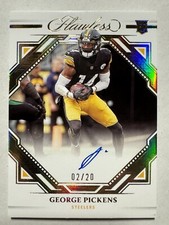 2022 Flawless George Pickens Rookie Debut Signatures Auto RC Silver /20 Steelers