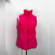 Women’s Columbia Full Zip Hot Barbie Pink Fleece Vest Small