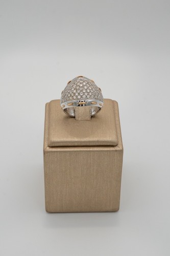 anello Damiani oro bianco e rosa Pavè - Foto 2 di 3