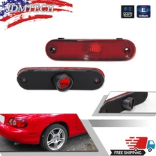 Rear Side Marker Lights For 1990-2005 Mazda Miata MX-5 Red Lens LH & RH Set of 2