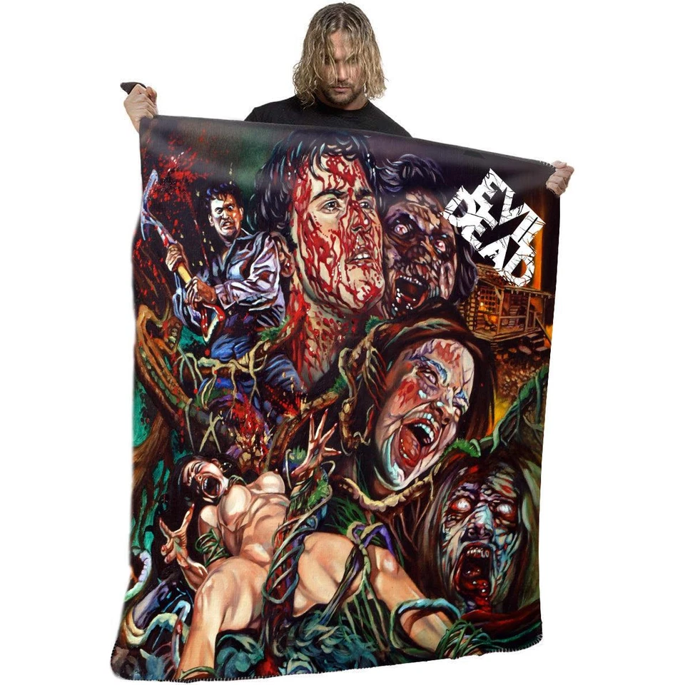 WILD STAR HEARTS Evil Dead Fleece Blanket - Evil Dead - Horror Movie Fleece Blanket