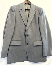 Furmans Blazer Jacket Men's Size M Gray 100% Pure Virgin Wool Made In USA