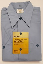 VTG.JC PENNY BIG MAC SHORT SLEEVE SHIRT SIZE MEDIUM BLUE GAS RETRO NEW OLD STOCK
