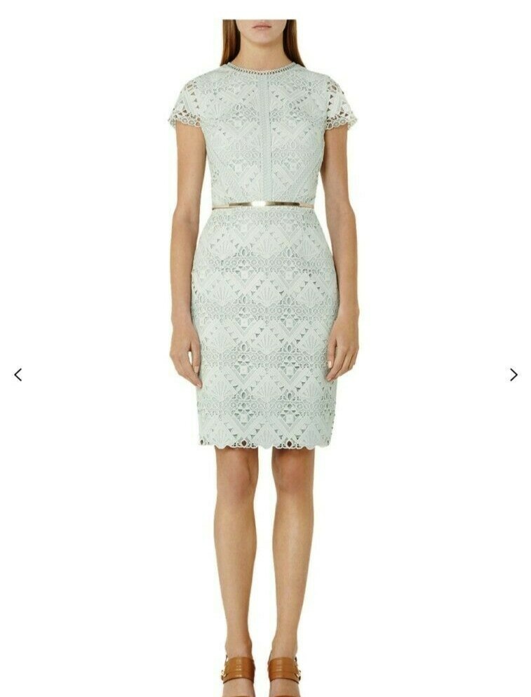 NEW Reiss green/light/mint dress/liza/sage 6/8/1 BNWT (250) like Karen  millen | eBay UK