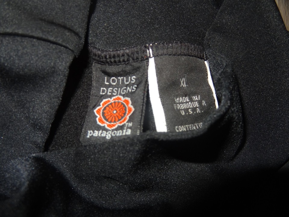 Patagonia Lotus Designs Pullover Paddling Rash Guard Black Shirt Size ...