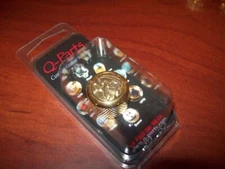 NEW - Q-Parts Dome Knob - SKULL N' BONES ON GOLD, KGD-0126