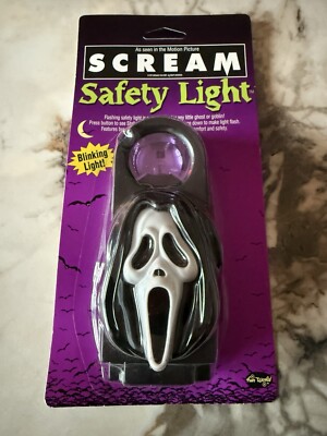 Scream Safety Light Ghost Face Vintage 1997 Fun World Neu