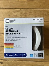 Commercial Electric LED Color Changing Recessed 4" Dimmable 1003 240 056 White
