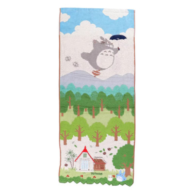 My Neighbor Totoro Face Towel (Walk in the Sky ) 34×80cm Studio Ghibli