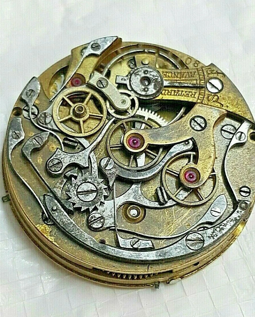 Vintage Ultra Rare Pre Lemania Alfred Lugrin Chronograph movement Parts Repair