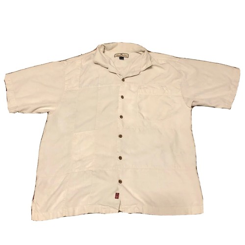 Cream Button-Down Short Sleeve Shirt | eBay