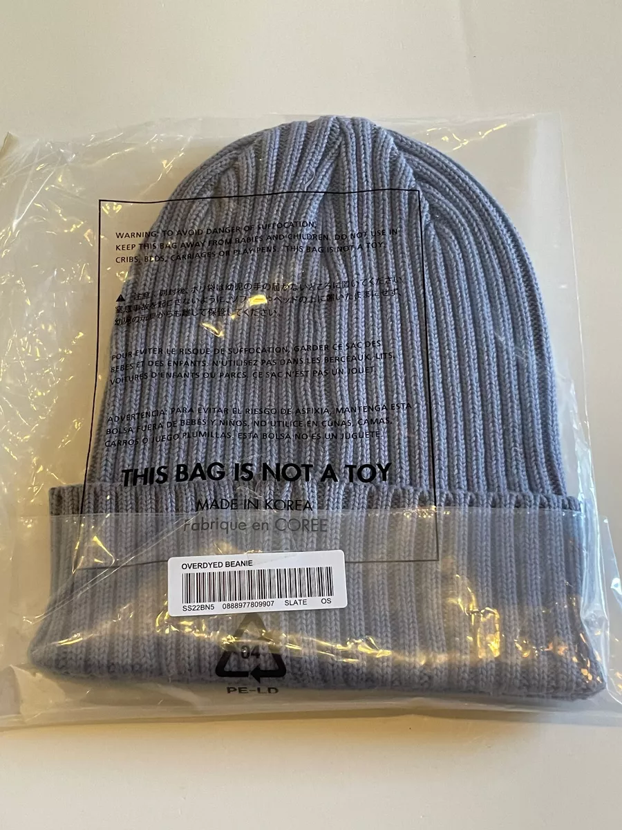 Supreme Overdyed Beanie•Slate Blue color• Red BOX LOGO New With