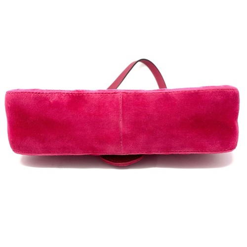 GUCCI GG MINI MARMONT BLACK VELVET PINK FLAP SHOULDER BAG – PRE-AUTHENTICATED - Picture 5 of 15