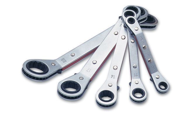 Laser 1750 Ratchet Ring Spanner Set - 5 piece