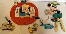 Mother Goose Nursery Dolly Toy Wall Decor Childs Decor Vintage Nursery Decor 50s