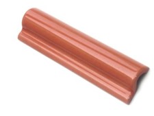 Fliesenbordüre 20x5cm Badbordüre Wulstbordüren London Boracay burdeos lachsrot