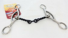 Gag Curb Bit Snaffle Twisted Dog Bone Mouth 5" Horse Tack Kelly New 3 Piece New