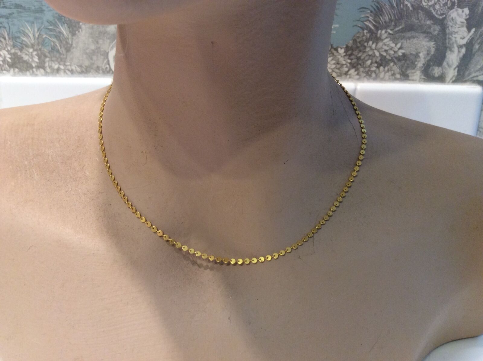 Marie Helene De Taillac 22k Gold Sequin Necklace | eBay