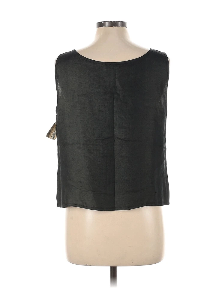 NWT Vintage Louis Feraud Contraire Black RayonCotton Seam-Design Tank Top Size L Foto 3 de 4