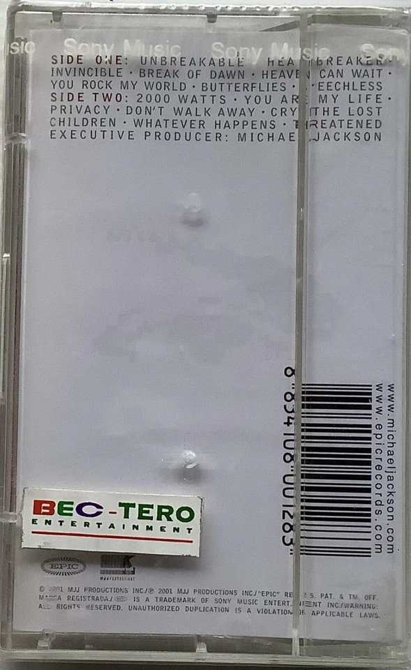 Michael Jackson Invincible Red Cover Original Thai Edition Cassette Seal - Image 2 of 2