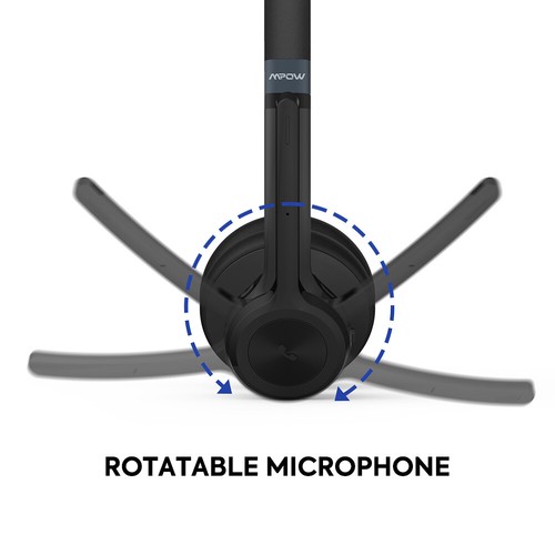 Mpow HC9 Bluetooth 5.3 Computer PC Business Headphones with Mic Noise Cancelling - Picture 12 of 15