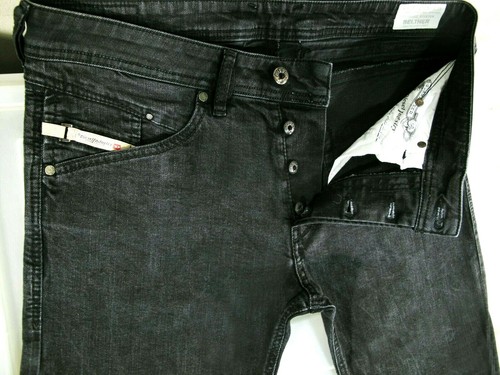 *HOT AUTHENTIC Men's DIESEL @ BELTHER 886Z Slim TAPERED BLACK Jeans 32 x26  SHORT | eBay