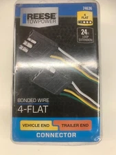Reese Towpower 74636 4-Way Flat Connector - 24' Car & Trailer Ends