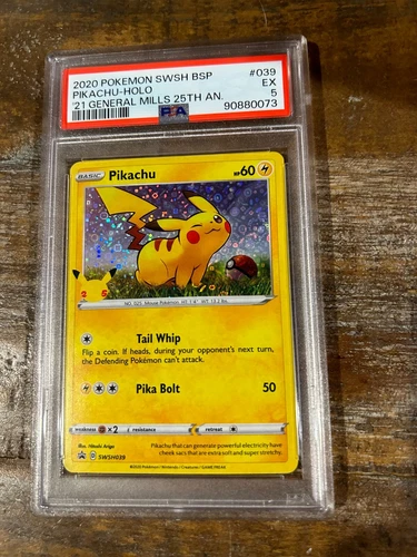 POKEMON 2020 Black Star Promo General Mills 25th PIKACHU Holo #039 PSA 5