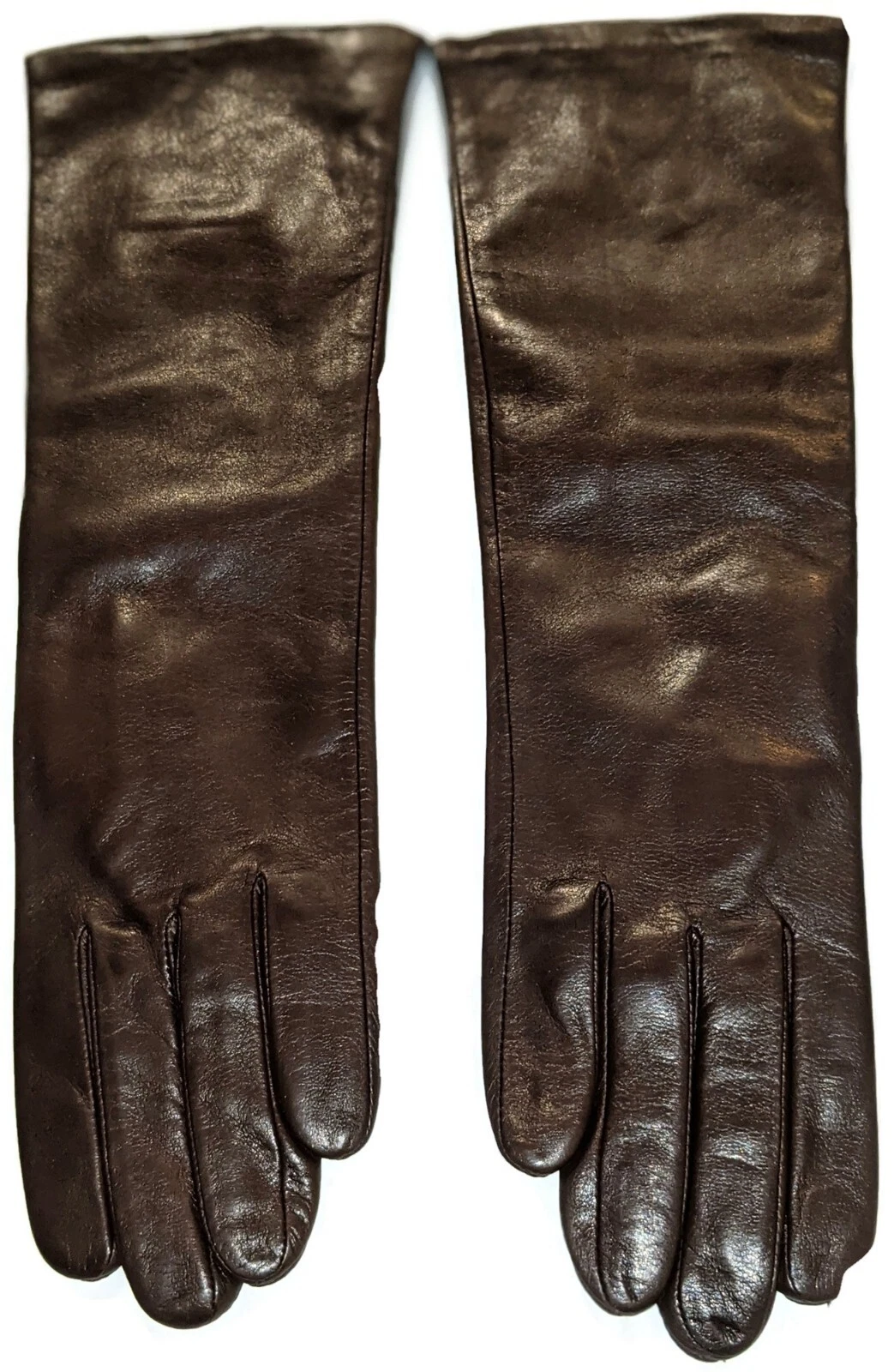 Fownes 13 inch Leather Gloves, Brown, Medium, New.