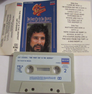 Cat Stevens.  The First Cut Is The Deepest Audio Cassette.  UK Selten.