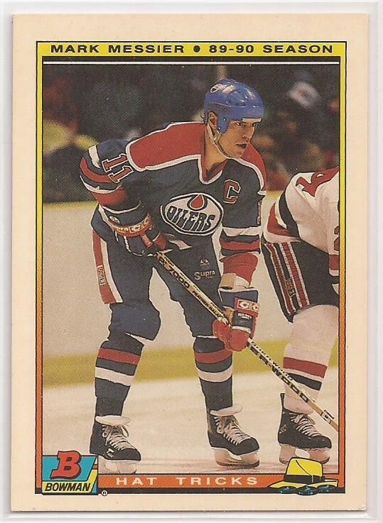 1990-91 Bowman #4 Mark Messier Hat Tricks