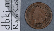 1893 Indian Head 1¢ Cent Penny - G - Good