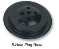 5 Five Hole Black Base For Desk Set Table Stick Flags Single Base
