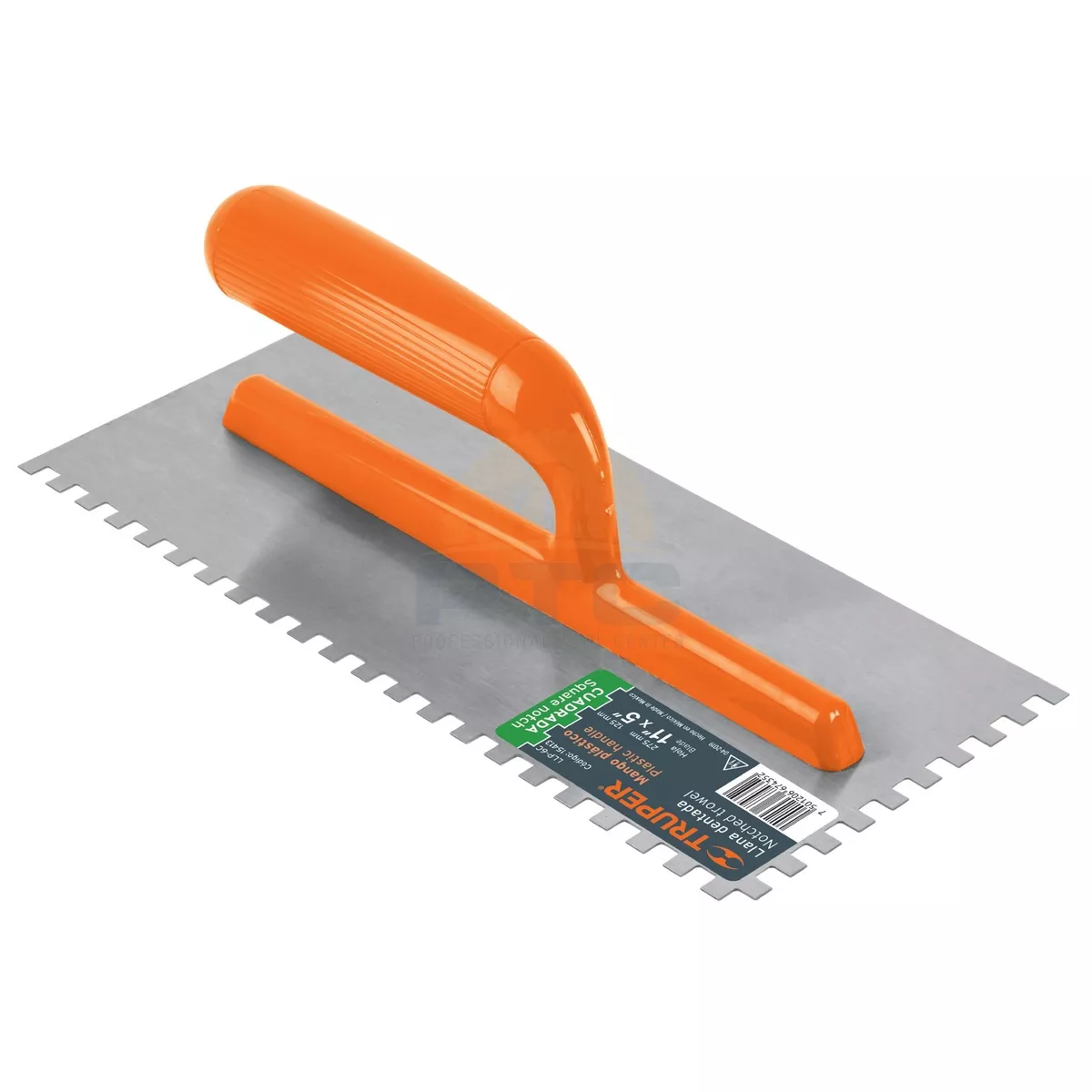 Toothed trowel clearance