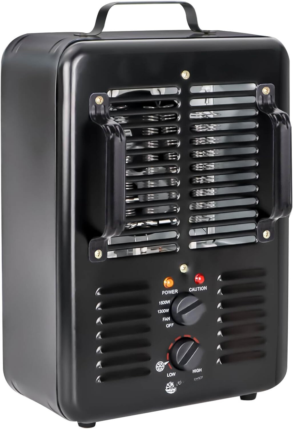 Powerful 3-Setting Black Electric Space Heater with Thermostat-image