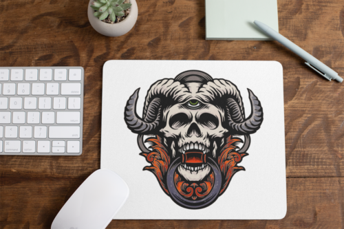 Horned Skull Non Slip Mouse Mat / Mouse Pad - Picture 1 of 1