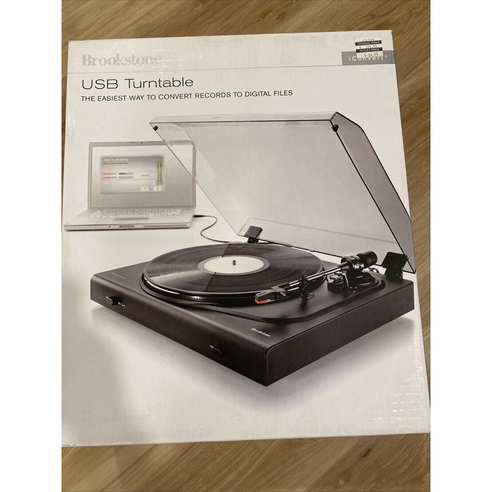 Brookstone IConvert USB Turntable Vinyl Records To Computer Digital For brookstone-iconvert-usb-turntable-vinyl-records-to-computer-digital-for