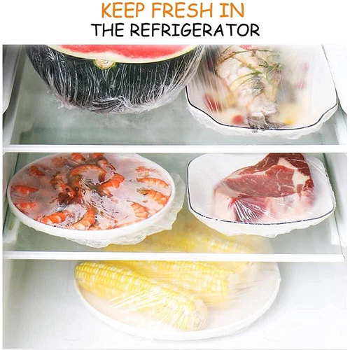 100PCS Disposable Food Cover Plastic Food Bag Elastic Wrap Food Bowl Dish Cover - Picture 11 of 21