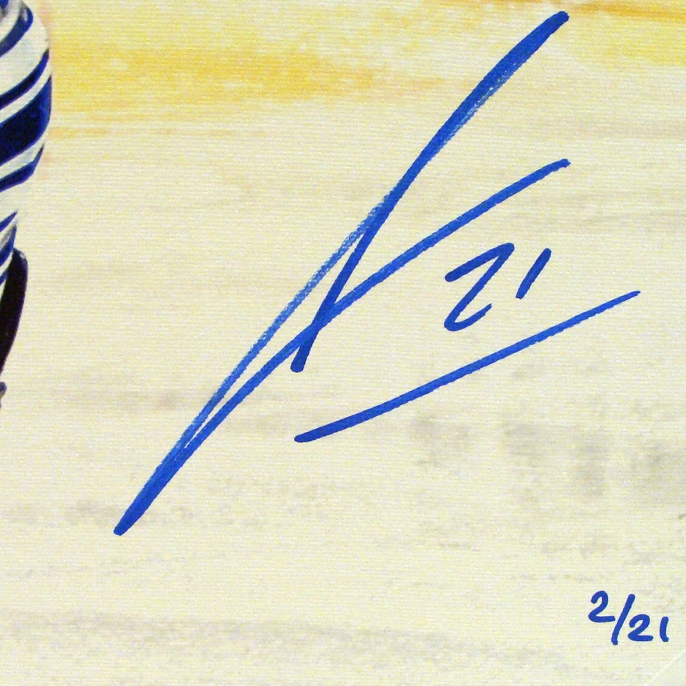 Toronto Maple Leafs James van Riemsdyk Signed Autographed 14x28 Canvas Hockey - Imagem 2 de 2