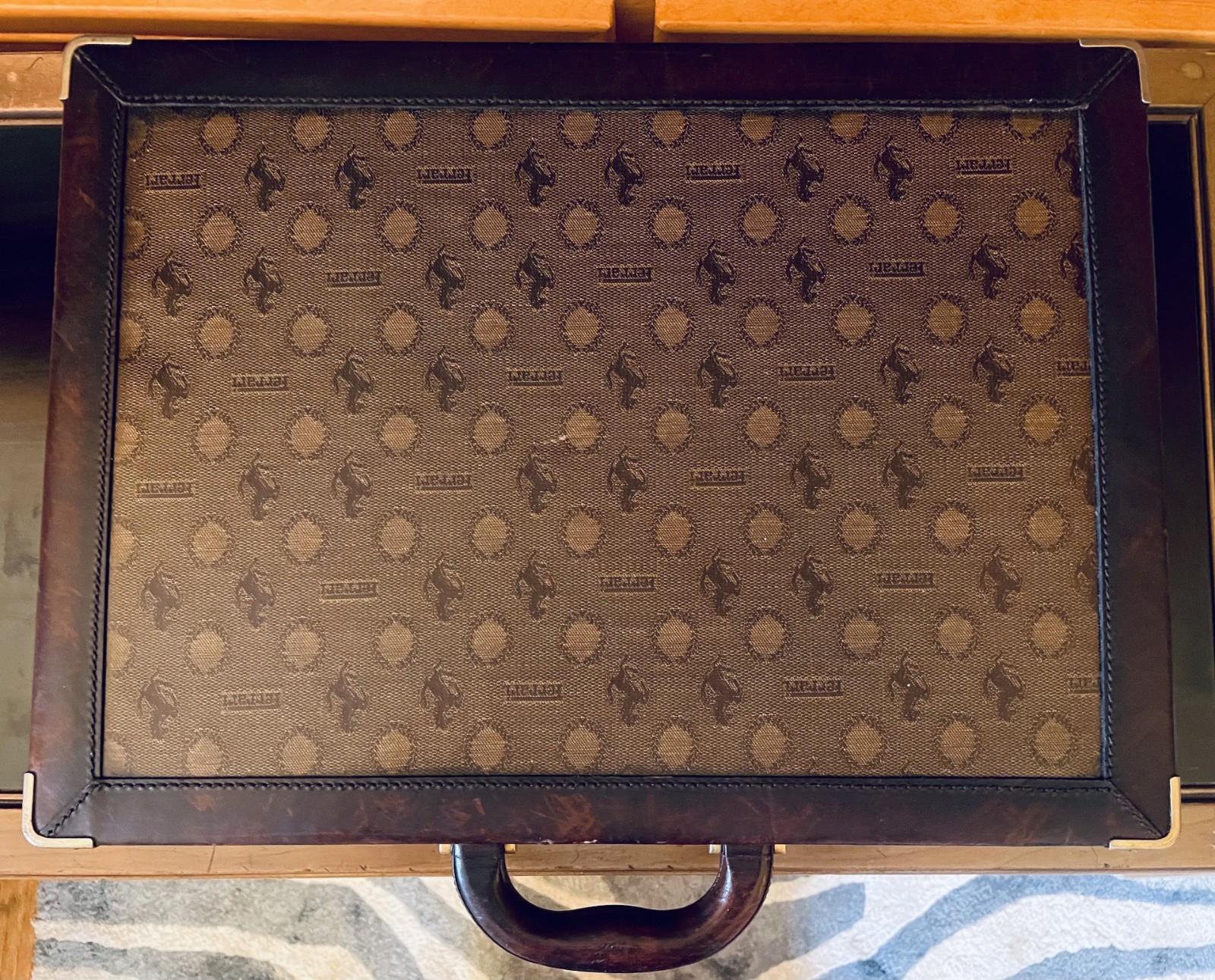Ferrari Leather Briefcase VINTAGE COLLECTIBLE 1970s