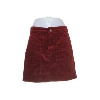 H&M, Rock, Größe: 40, Rot, Baumwolle, Streifen, Cord, Damen #tIB