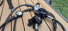 Aqua Lung Titan Scuba Regulator Set with Pressure Gauge and Mouthpieces