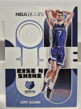 Santi Aldama 2021-22 Panini NBA Hoops-Rise N Shine Memorabilia-Jared Butler RC's