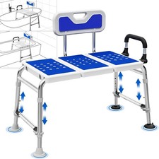 Banco de transferencia de bañera ajustable silla de ducha ancho de alta resistencia asiento ajustable
